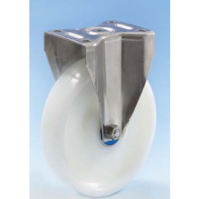 Roulette inox platine fixe diamètre 80 polyamide