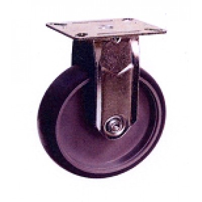 Roulette inox platine fixe diamètre 100 TPE élastomère thermoplastique